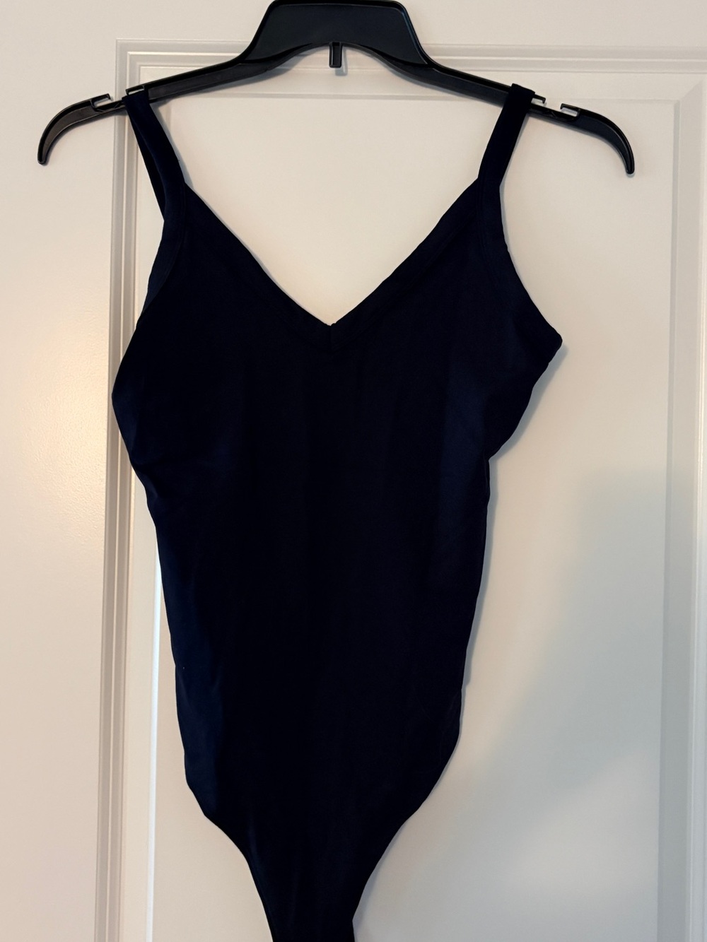 Abercrombie & Fitch Black V-Neck Slim Strap Bodysuit